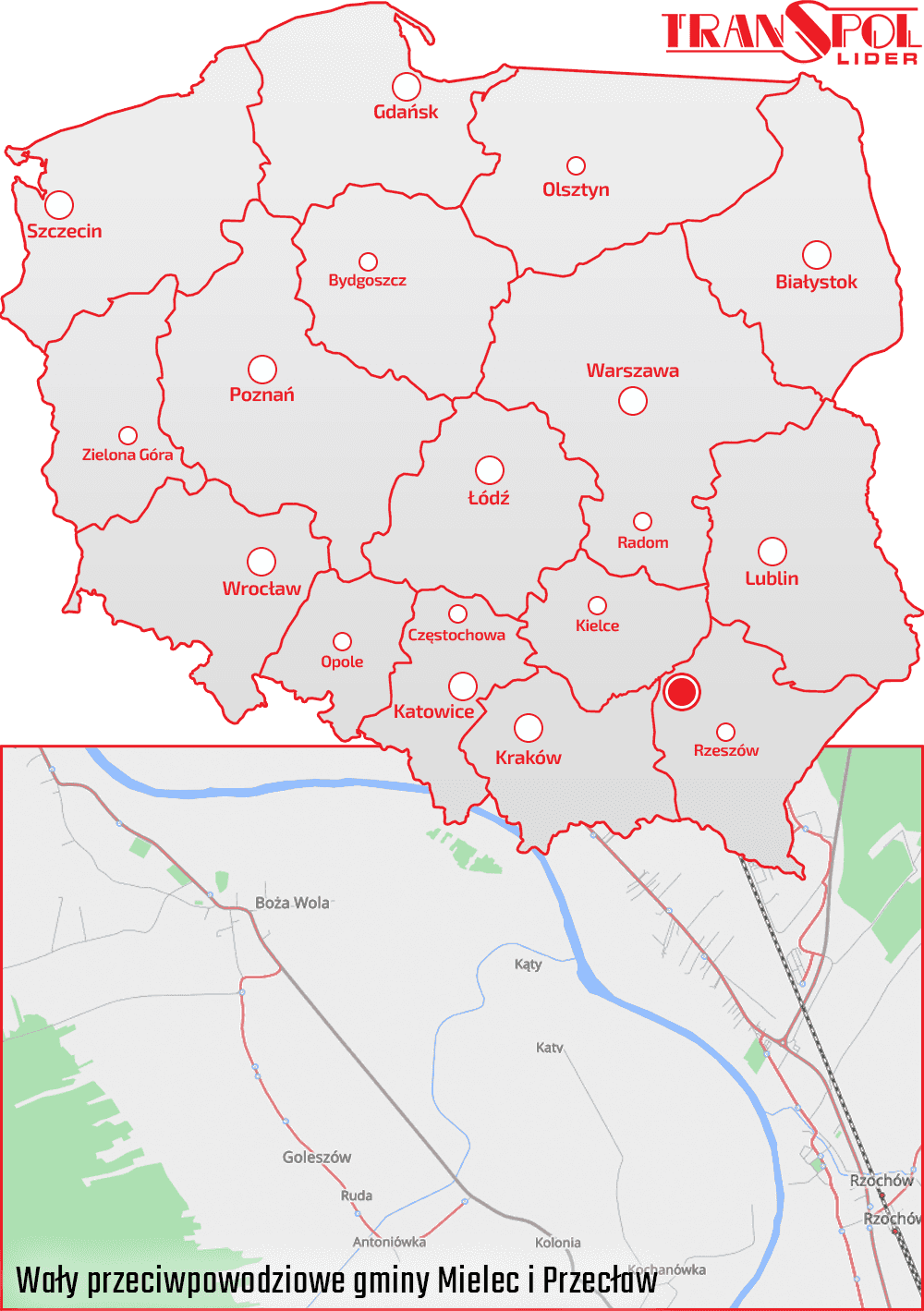 Wały przeciwpowodzowe gminy Mielec i Przecław